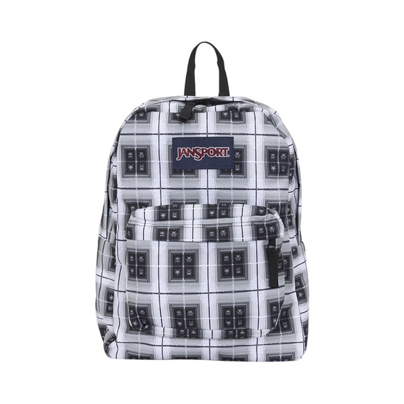 JANSPORT SUPERBREAK BLACK ARCADE PLAID BACKPACK - Picture 2 of 3